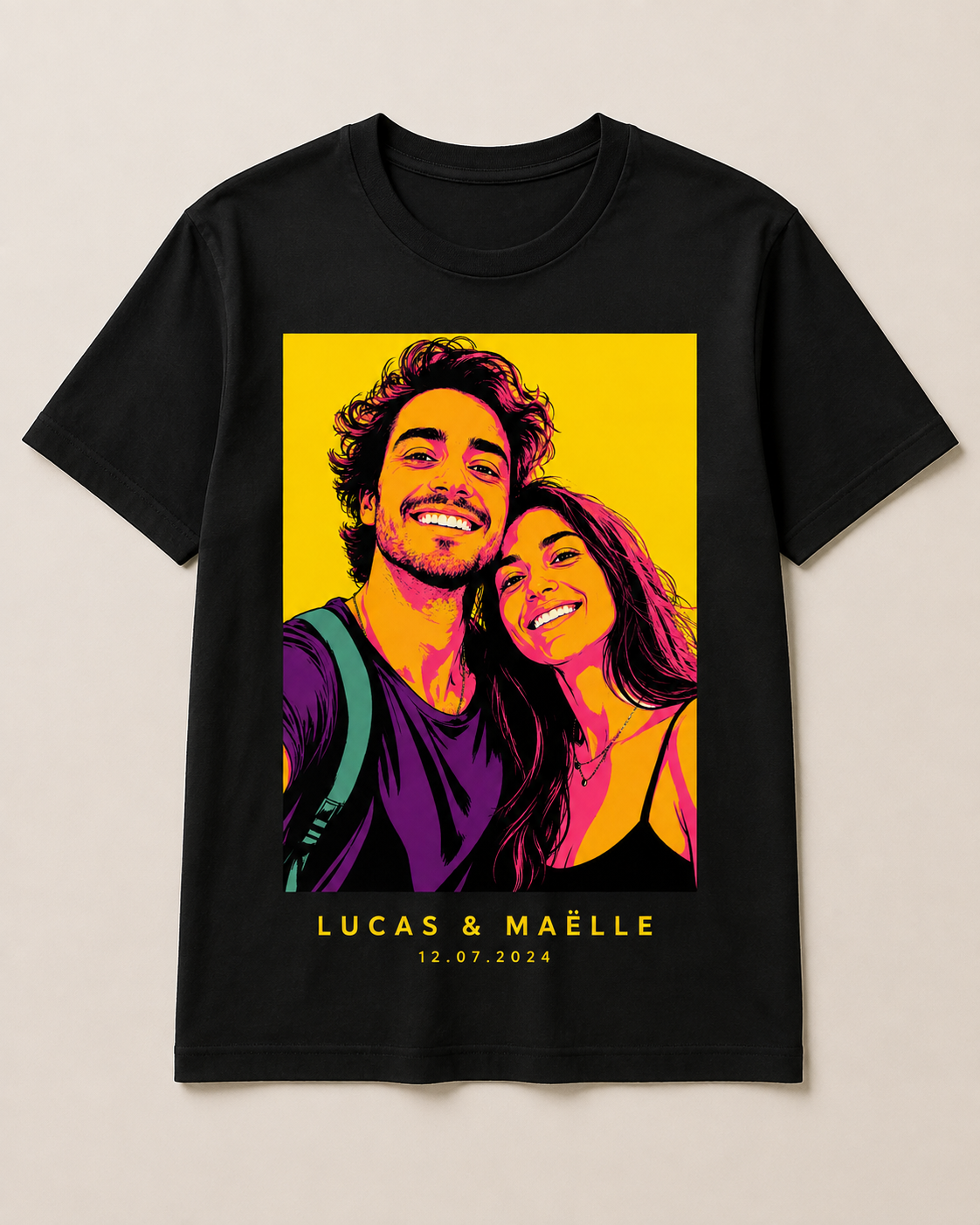 Icône — T-shirt Pop Art personnalisé