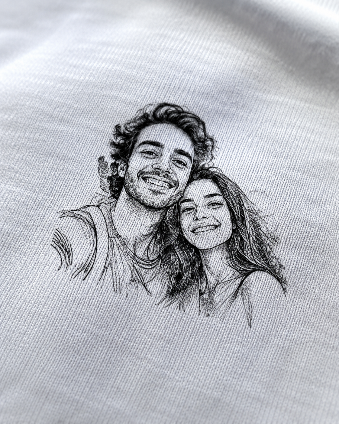 Empreinte — T-shirt Line Art personnalisé